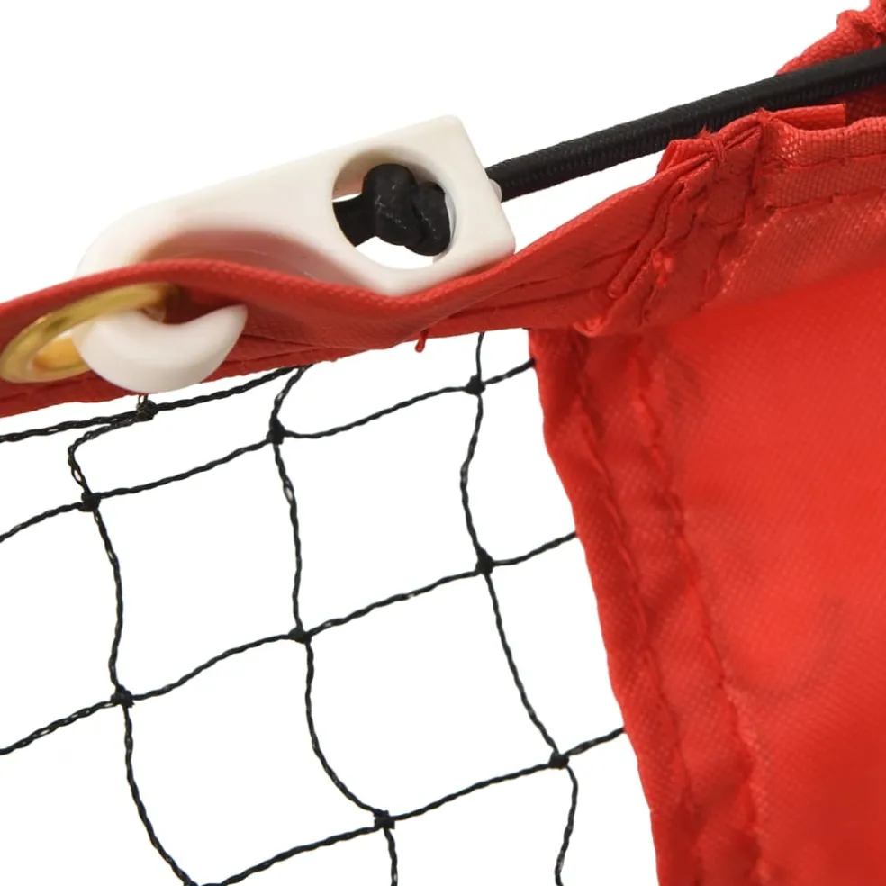 vidaXL Tennisnet 300x100x87 cm polyester zwart en rood