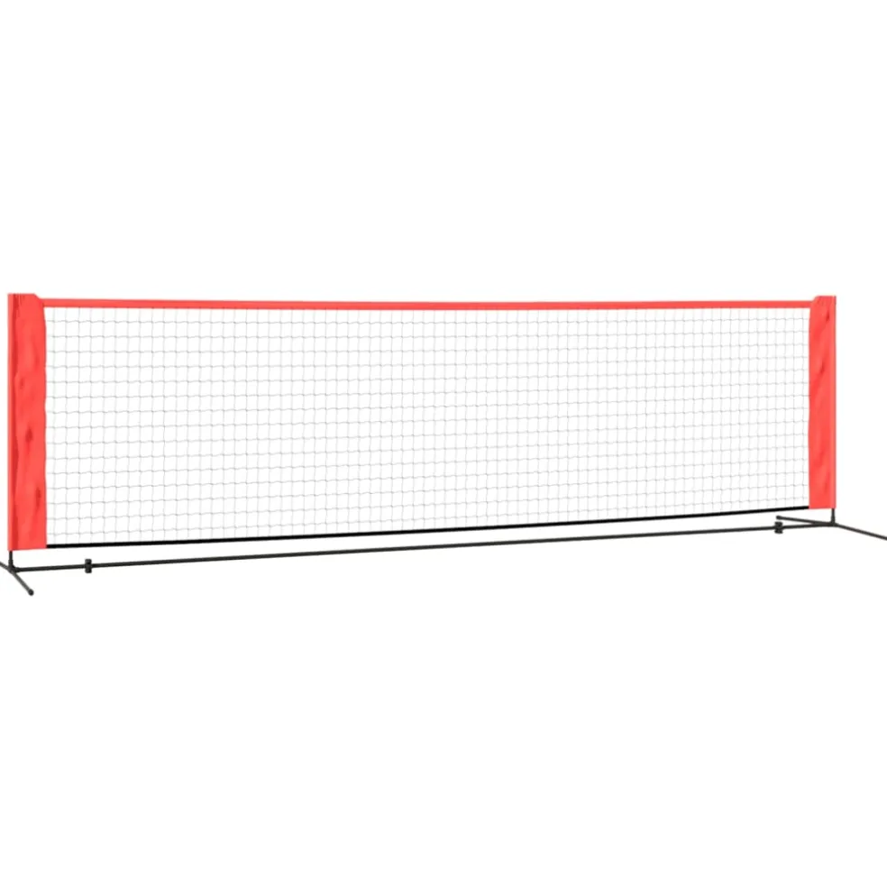 vidaXL Tennisnet 300x100x87 cm polyester zwart en rood
