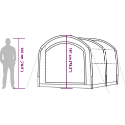 vidaXL Tent Groen 268 x 240 x 191 cm Polyester Waterdicht