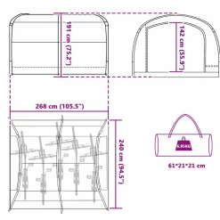 vidaXL Tent Groen 268 x 240 x 191 cm Polyester Waterdicht