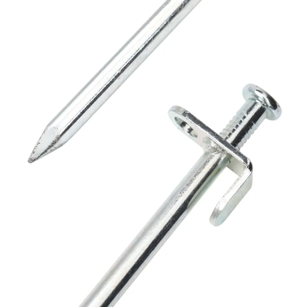 vidaXL Tentharingen 24 st 8 mm 30 cm gegalvaniseerd staal