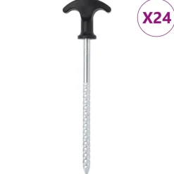 vidaXL Tentharingen 24 st Ø7 mm 17 cm gegalvaniseerd staal