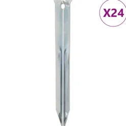 vidaXL Tentharingen 24 st Ø20 mm 17 cm gegalvaniseerd staal