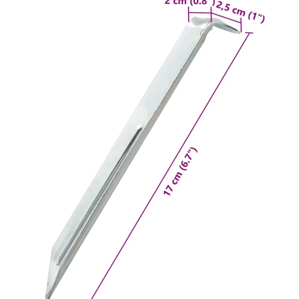 vidaXL Tentharingen 24 st Ø20 mm 17 cm gegalvaniseerd staal