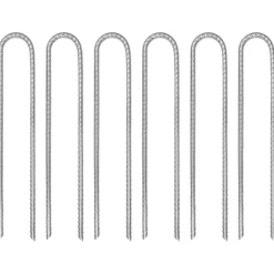 vidaXL Tentharingen 6 st U-vormig Ø8,5 mm 30 cm gegalvaniseerd staal