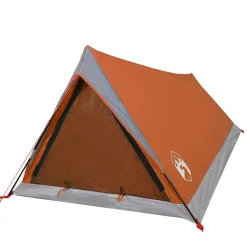 vidaXL Tent 2-persoons waterdicht grijs en oranje
