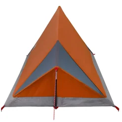 vidaXL Tent 2-persoons waterdicht grijs en oranje