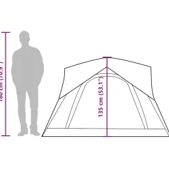 vidaXL Tent 5-persoons waterdicht blauw