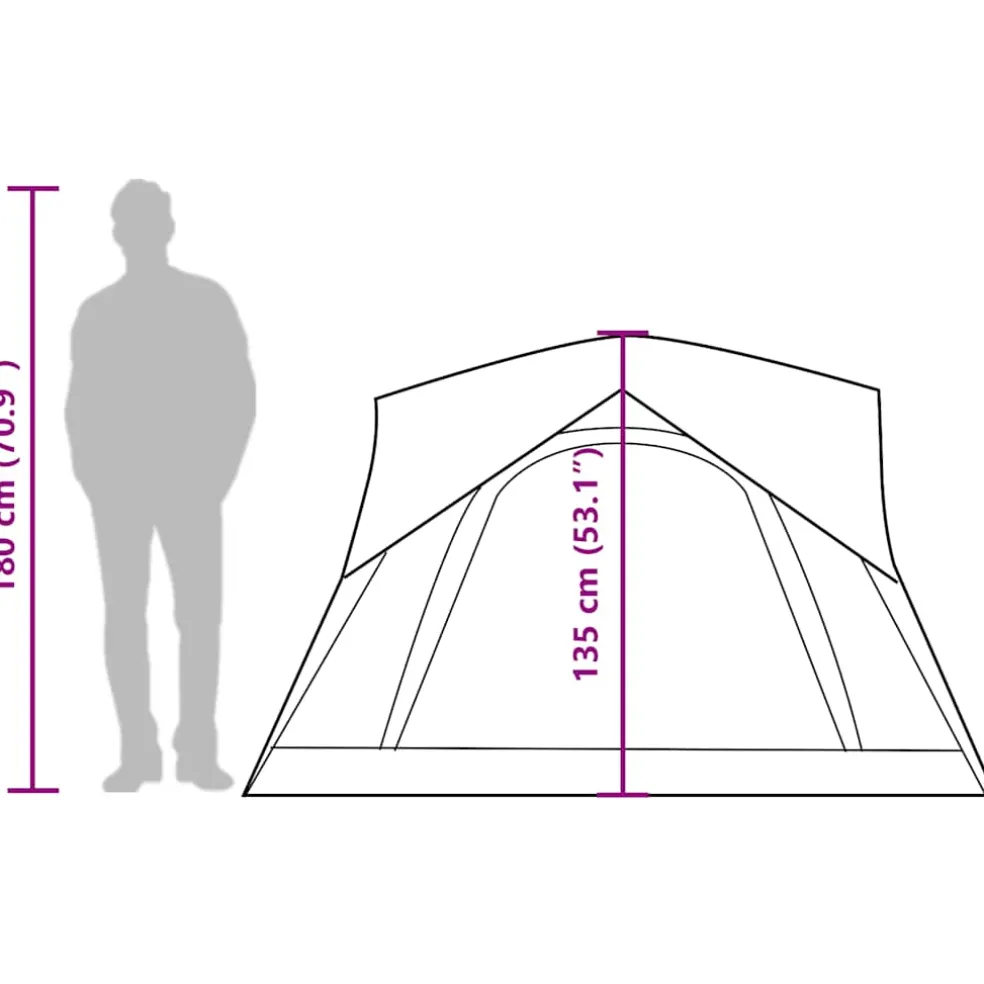 vidaXL Tent 5-persoons waterdicht blauw