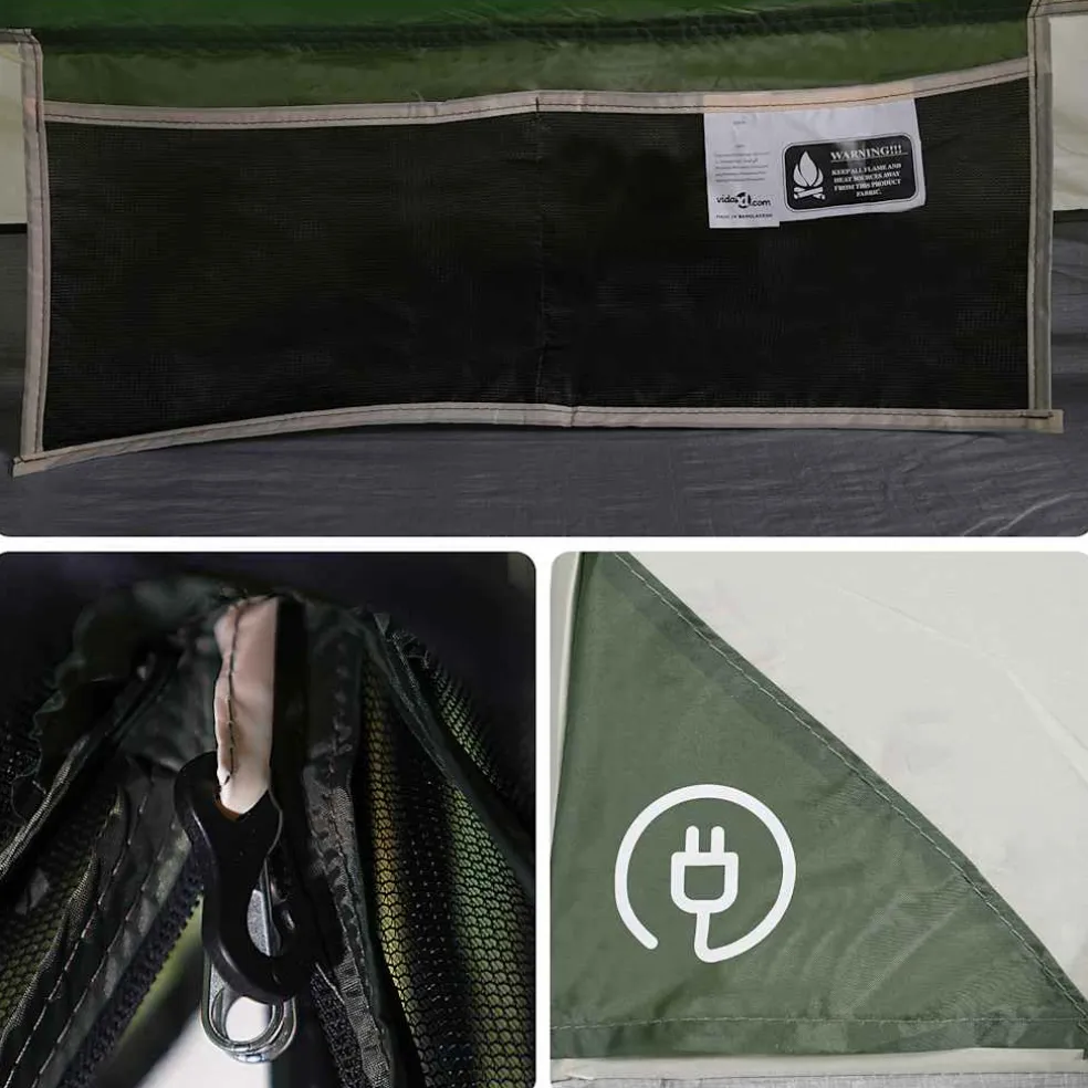 vidaXL Tent 2-persoons waterdicht groen