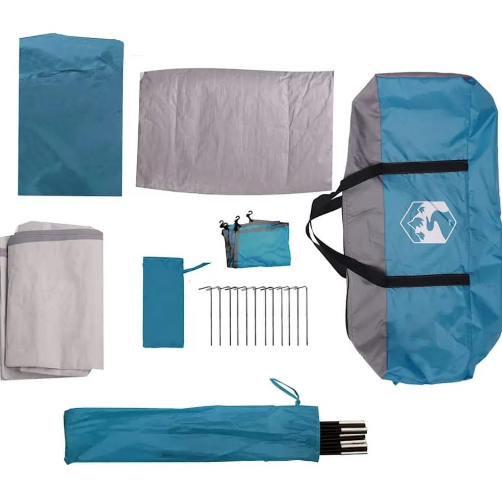 vidaXL Tent 8-persoons waterdicht blauw