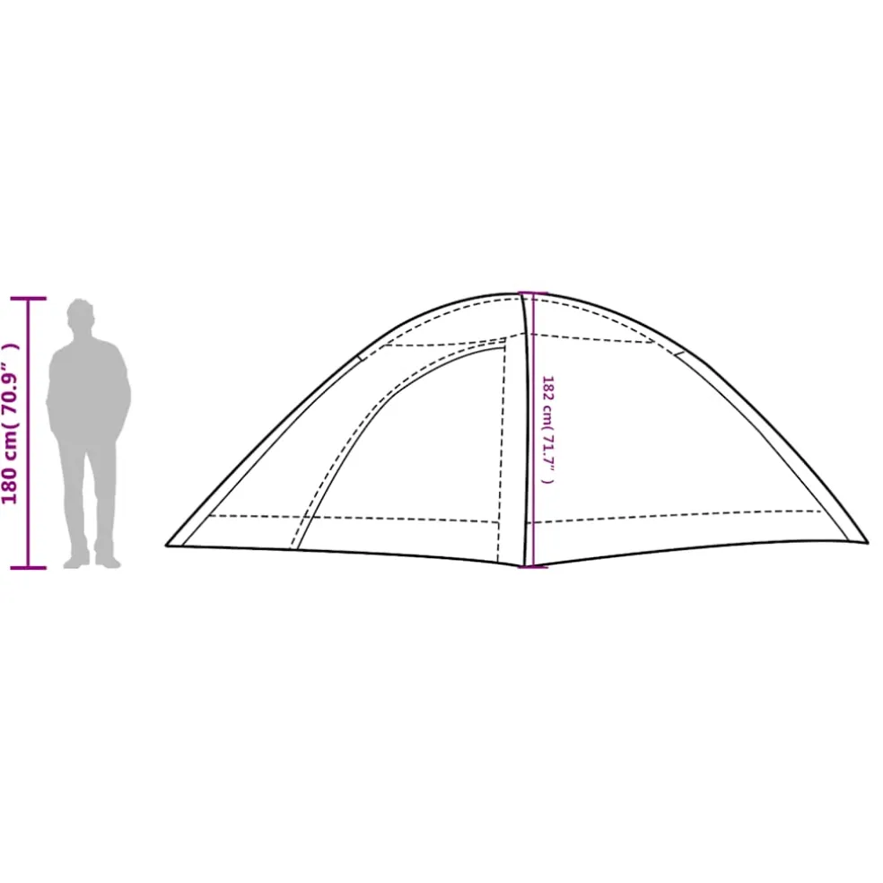 vidaXL Tent 8-persoons waterdicht blauw