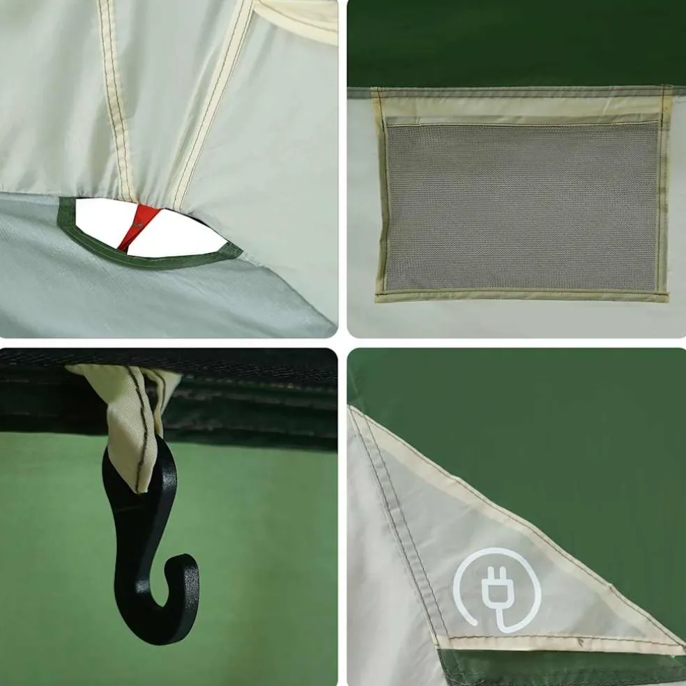 vidaXL Tent 4-persoons waterdicht groen