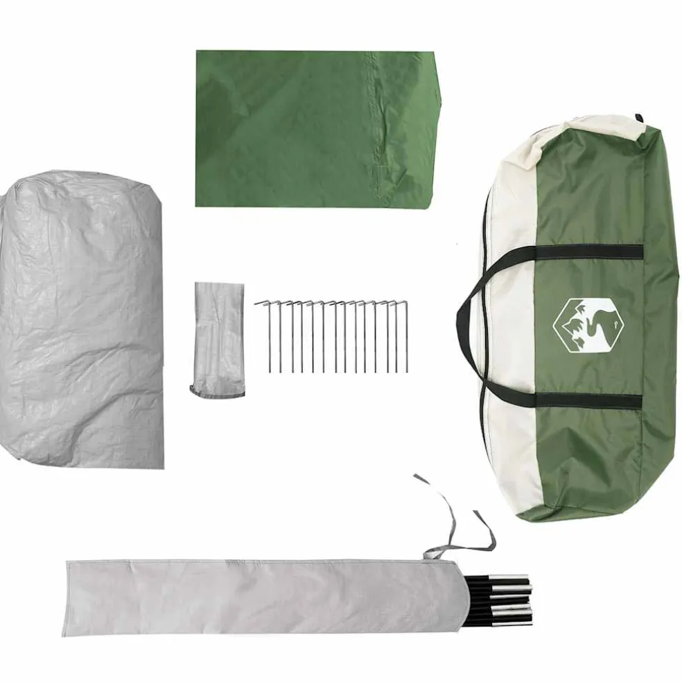 vidaXL Tent 4-persoons waterdicht groen