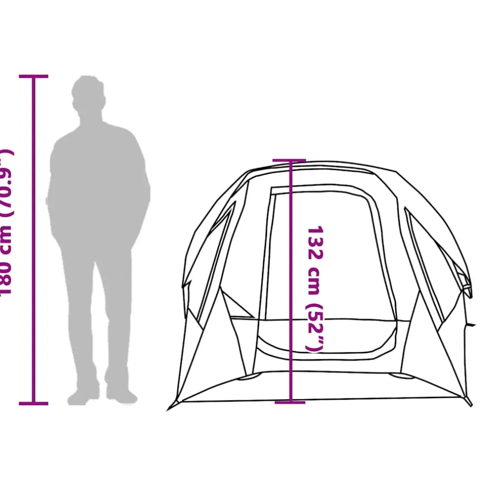 vidaXL Tent 4-persoons waterdicht groen