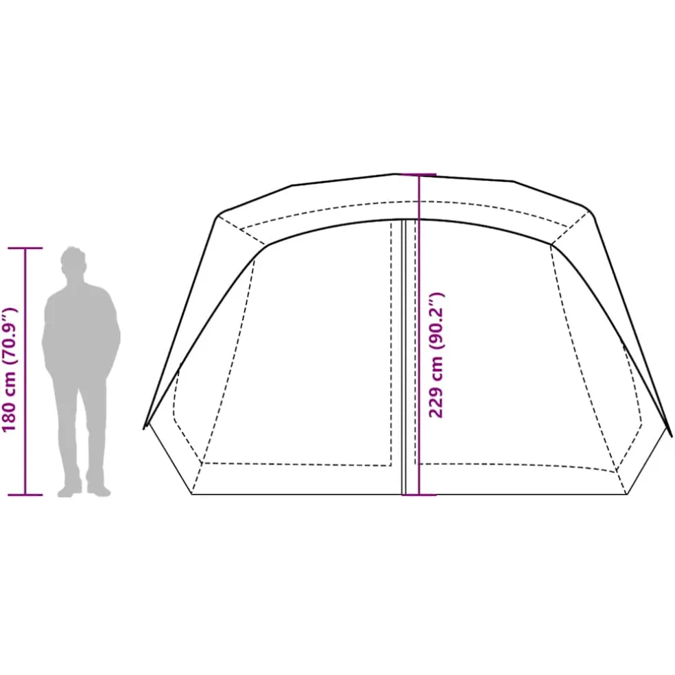 vidaXL Tent 10-persoons waterdicht snelontgrendeling groen