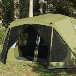 vidaXL Tent 10-persoons waterdicht snelontgrendeling groen