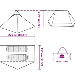 vidaXL Tent 4-persoons waterdicht blauw