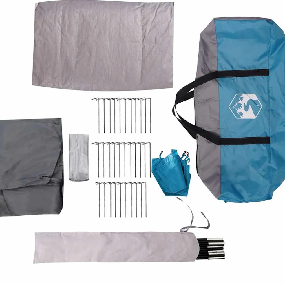 vidaXL Tent 4-persoons waterdicht blauw