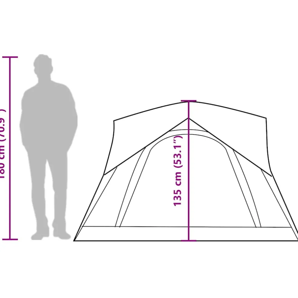 vidaXL Tent 4-persoons waterdicht blauw