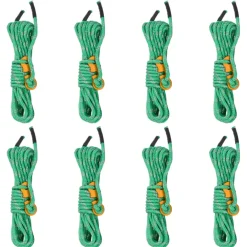 vidaXL Tentscheerlijnen met spanners 8 st reflecterend 4 m 4 mm
