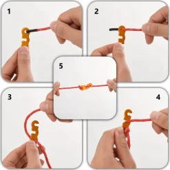vidaXL Tentscheerlijnen met spanners 8 st reflecterend 4 m 4 mm