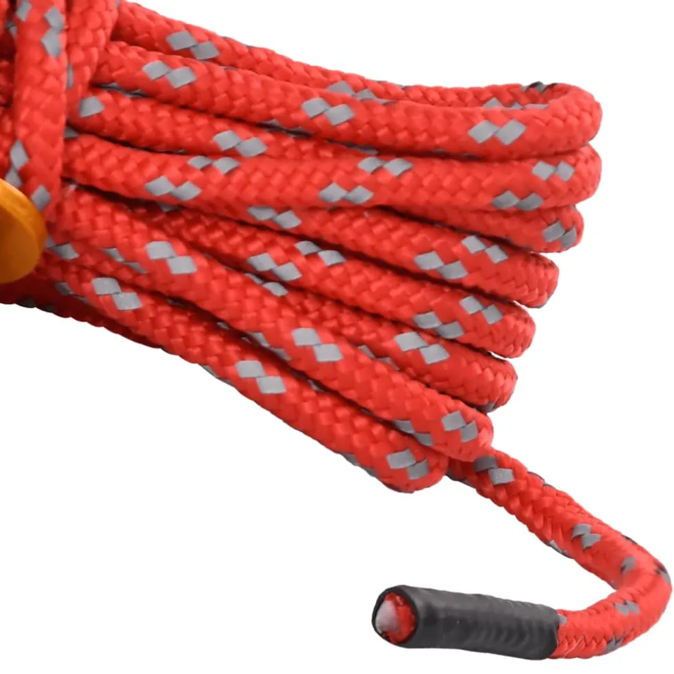 vidaXL Tentscheerlijnen met spanners 8 st reflecterend 4 m 4 mm