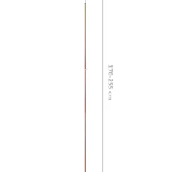 vidaXL Tentstok telescopisch 170-255 cm gegalvaniseerd staal