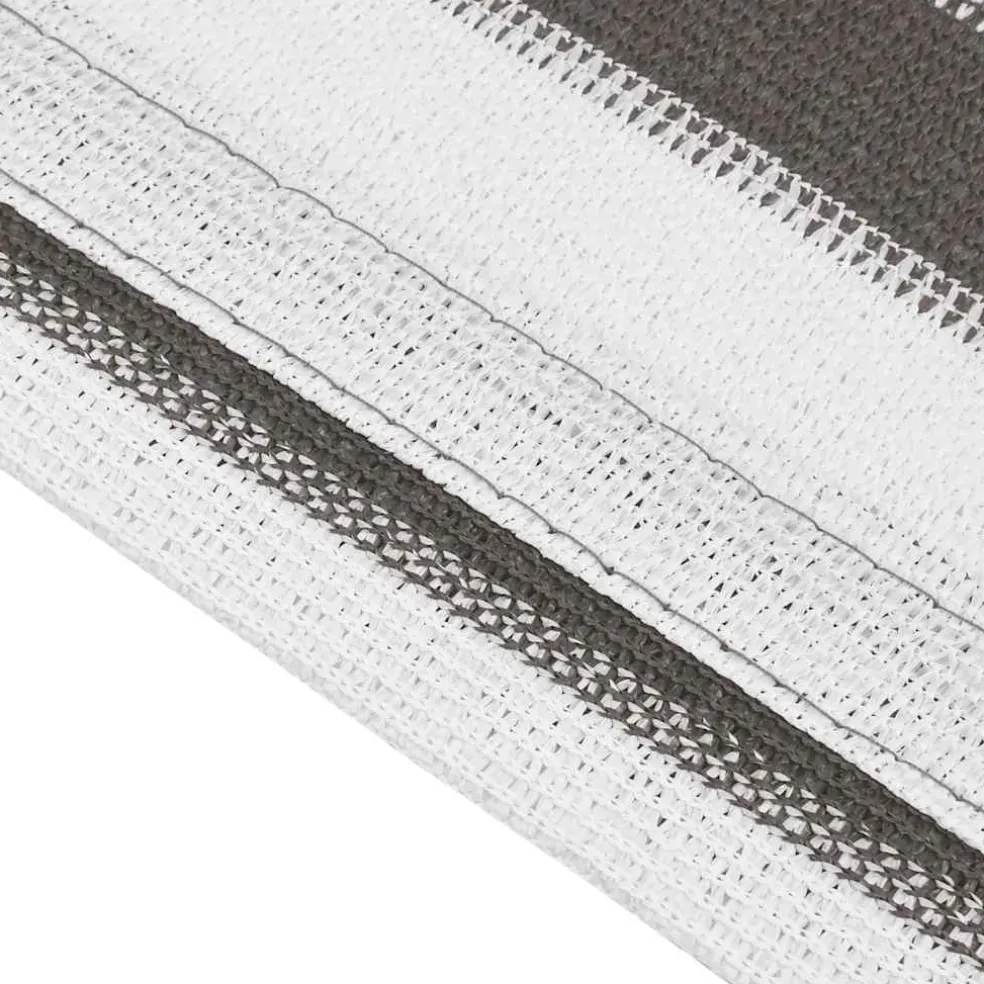 vidaXL Tenttapijt 200x200 cm antracietkleurig en wit