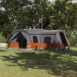 vidaXL Tent voor 16 personen 16-persoons Grijs en Oranje