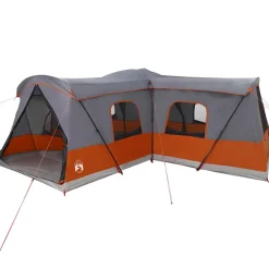 vidaXL Tent voor 16 personen 16-persoons Grijs en Oranje