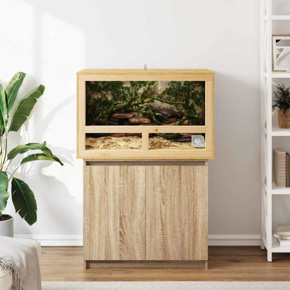 vidaXL Terrarium Bruin 80 x 50 x 50 cm OSB
