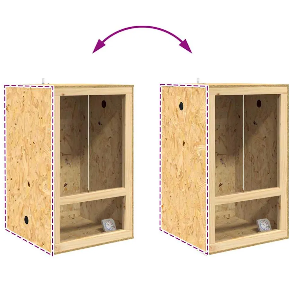 vidaXL Terrarium Bruin 50 x 50 x 80 cm OSB