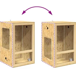 vidaXL Terrarium Bruin 80 x 50 x 50 cm OSB