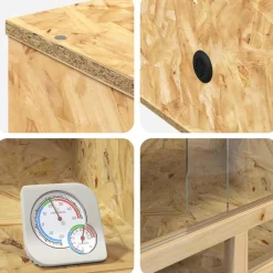vidaXL Terrarium Bruin 80 x 40 x 90 cm OSB