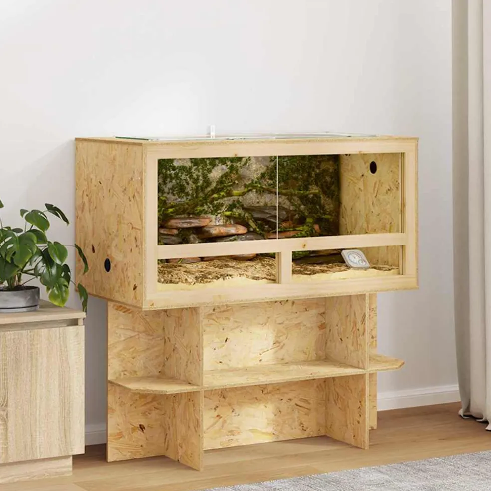 vidaXL Terrarium Bruin 40 x 40 x 90 cm OSB