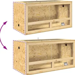 vidaXL Terrarium Bruin 40 x 40 x 90 cm OSB