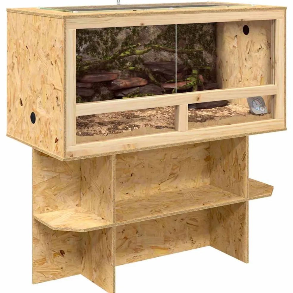vidaXL Terrarium Bruin 40 x 40 x 90 cm OSB