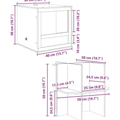 vidaXL Terrarium Bruin 100 x 50 x 100 cm OSB