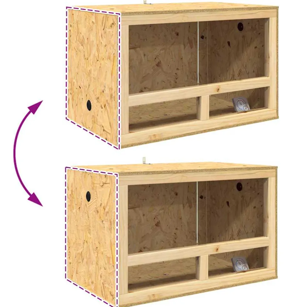 vidaXL Terrarium Bruin 80 x 50 x 100 cm OSB