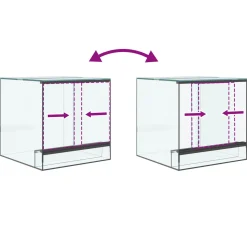 vidaXL Terrarium met opslag Transparant 30 x 30 x 30 cm Glas