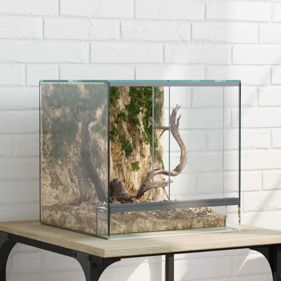 vidaXL Terrarium met opslag Transparant 30 x 30 x 30 cm Glas