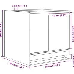vidaXL Terrarium met opslag Transparant 30 x 30 x 30 cm Glas
