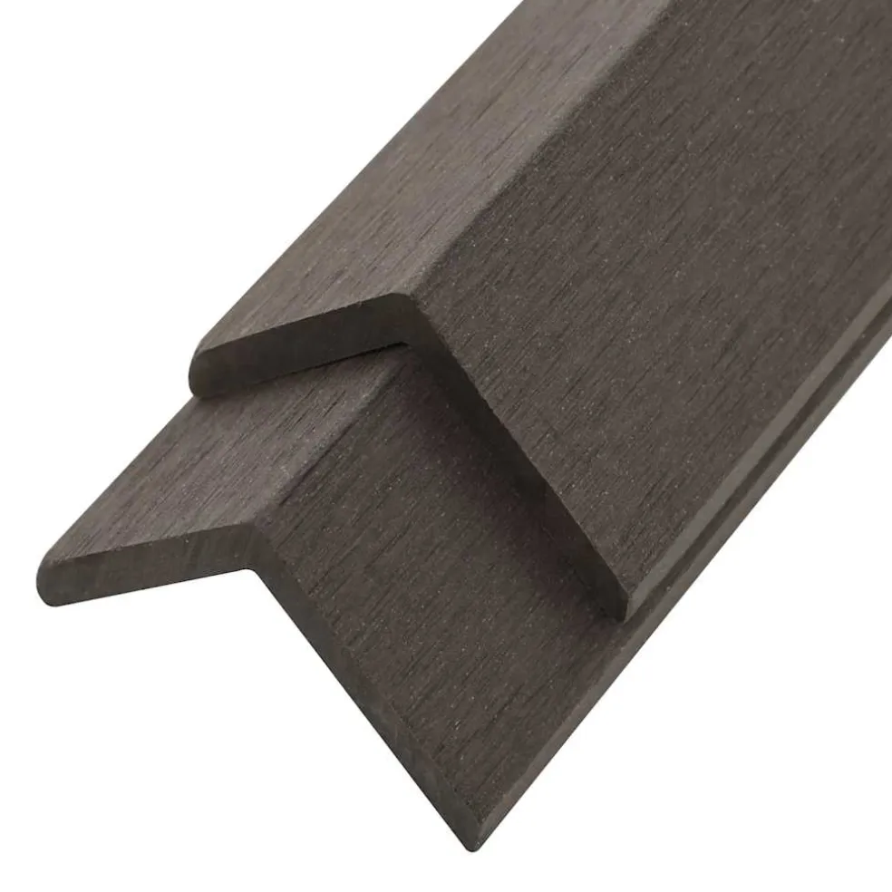 vidaXL Terras hoekplinten 5 st 170 cm HKC donkerbruin