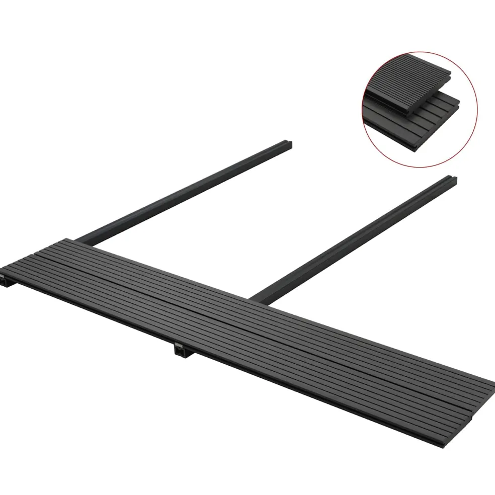 vidaXL Terrasplank 30 st Zwart WPC
