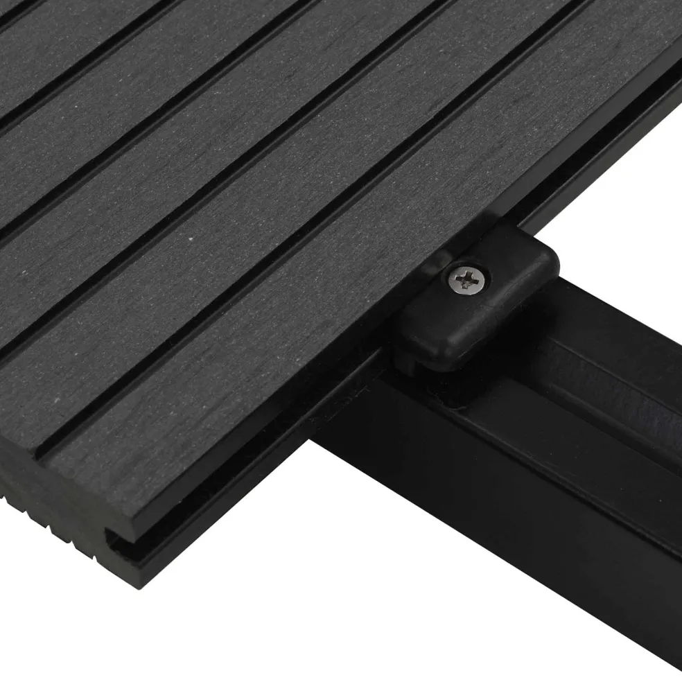 vidaXL Terrasplank 30 st Zwart WPC