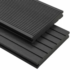vidaXL Terras plank 16 st Zwart WPC