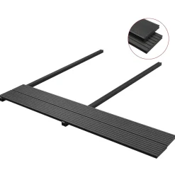 vidaXL Terras plank 16 st Zwart WPC