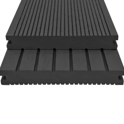 vidaXL Terras plank 16 st Zwart WPC
