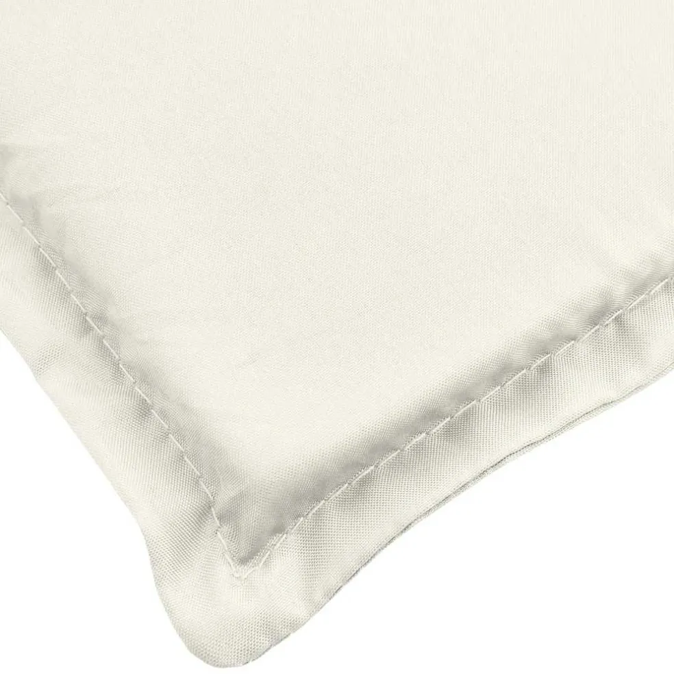 vidaXL Terrasstoelkussen (75+105) x 50 x 4 cm stof gemêleerd crèmekleurig